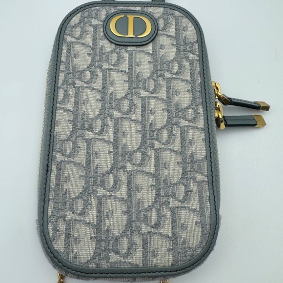 Christian Dior 30 Montaigne Call'in Phone Holder Oblique Jacquard Bucket Bag - Picture 1 of 15